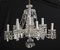 Beaded Crystal Two Tiers Chandelier from Bohemia, 1940s 3