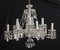 Beaded Crystal Two Tiers Chandelier from Bohemia, 1940s, Image 3