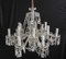 Beaded Crystal Two Tiers Chandelier from Bohemia, 1940s 7