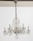 Beaded Crystal Two Tiers Chandelier from Bohemia, 1940s 2