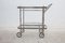 Faux Bamboo & Chrome Bar Cart by Jacques Adnet for Maison Baguès, 1940s 2