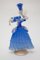 Italian Murano Blue & White Opal Art Glass Victorian Lady Sculpture, 1960s, Image 2