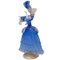 Italian Murano Blue & White Opal Art Glass Victorian Lady Sculpture, 1960s, Image 1