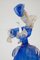 Italian Murano Blue & White Opal Art Glass Victorian Lady Sculpture, 1960s 6