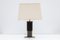 French Black and Clear Acrylic Glass & Brass Table Lamps, 1970s, Set of 2, Image 2