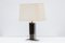 French Black and Clear Acrylic Glass & Brass Table Lamps, 1970s, Set of 2, Image 3