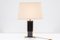 French Black and Clear Acrylic Glass & Brass Table Lamps, 1970s, Set of 2, Image 6