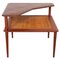 Danish Coffee Corner Table in Teak and Cane by Peter Hvidt for France & Daverkosen, 1950s, Image 1
