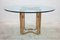 Gold and Chrome Round Glass Top Centre Table from Boulanger, 1970s, Image 4