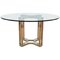 Gold and Chrome Round Glass Top Centre Table from Boulanger, 1970s 1