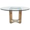 Gold and Chrome Round Glass Top Centre Table from Boulanger, 1970s, Image 1