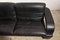 Large Mid-Century Italian Black Leather Lounge Sofa, 1980s 9