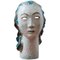 Ceramic Girl with Blue Hair Portrait by Erwin Spuler for Majolica Manufactory of Karlsruhe, 1930s, Image 1