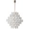 Murano Ice Glass Vistosi Disc Chandelier, 1960s 1