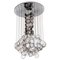 Large Italian Opal Glass and Chrome Disc Chandelier from Vistosi, 1960s 1