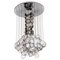 Large Italian Opal Glass and Chrome Disc Chandelier from Vistosi, 1960s, Image 1