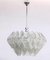 Mid-Century Clear Iced Glass and Acrylic Glass 2-Tier Chandelier, 1960s 2