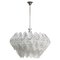 Mid-Century Clear Iced Glass and Acrylic Glass 2-Tier Chandelier, 1960s 1