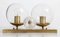 Clear Globe Wall Lights, 1970s, Set of 2, Image 2