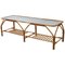 Large Bamboo and Frosted Glass Rectangular Coffee Table by Viggo Boesen, 1950s 1