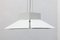 Lámpara colgante escandinava ajustable grande de metal blanco, años 80, Imagen 4