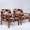 Floral Upholstered Sculptural Easy Chairs by Sven Ellekaer, 1960s, Set of 2 8