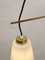 Italian Opaline Glass and Brass Triangle Ceiling Lamp, 1950s, Image 5