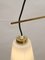 Italienische dreieckige Deckenlampe aus Opalglas & Messing, 1950er 5