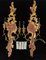 Rococo Style Carved and Polychrome Painted Wooden Sconces, 1930s, Set of 2 12
