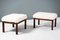 Danish Cabinetmaker Rosewood Ottomans with Sheepskin Upholstery, 1950s, Set of 2 5