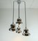 Mid-Century Space Age Chrome Metal Cascade 4-Light Ceiling Lamp 1