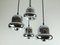 Mid-Century Space Age Chrome Metal Cascade 4-Light Ceiling Lamp 4