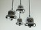 Mid-Century Space Age Chrome Metal Cascade 4-Light Ceiling Lamp, Image 4