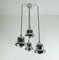 Mid-Century Space Age Chrome Metal Cascade 4-Light Ceiling Lamp, Image 6