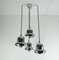 Mid-Century Space Age Chrome Metal Cascade 4-Light Ceiling Lamp, Immagine 6