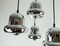 Mid-Century Space Age Chrome Metal Cascade 4-Light Ceiling Lamp 2