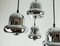Mid-Century Space Age Chrome Metal Cascade 4-Light Ceiling Lamp, Image 2