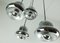 Mid-Century Space Age Chrome Metal Cascade 4-Light Ceiling Lamp, Image 5