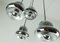 Mid-Century Space Age Chrome Metal Cascade 4-Light Ceiling Lamp, Immagine 5