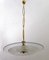 Mid-Century Brass and Glass Church Chandelier by Pietro Chiesa for Fontana Arte, 1940s, Image 1