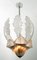 Lámpara de araña Mid-Century moderna de cristal de Murano de Ercole Barovier para Barovier & Toso, años 40, Imagen 3