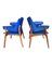 Swedish Blue Leatherette Armchairs, 1960s, Set of 2 5