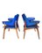 Swedish Blue Leatherette Armchairs, 1960s, Set of 2, Image 5