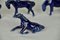 Chevaux en Porcelaine Bleus, 1950s, Set de 4 4