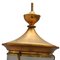 Gilded Metal and Golden Glass Lantern Ceiling Lamp by Lumi, 1950s, Image 4