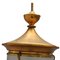 Lámpara de techo farol de metal dorado y vidrio dorado de Lumi, años 50, Imagen 4