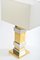 Large Geometric Brass and Chrome Table Lamp from Maison Charles, 1970s, Image 4