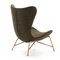 Green Upholstery and Golden Armchair by Zenza Art & Deco 2