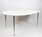 Danish Dining Table with White Laminate and Steel Legs, 1980s, Image 1