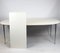 Danish Dining Table with White Laminate and Steel Legs, 1980s 3